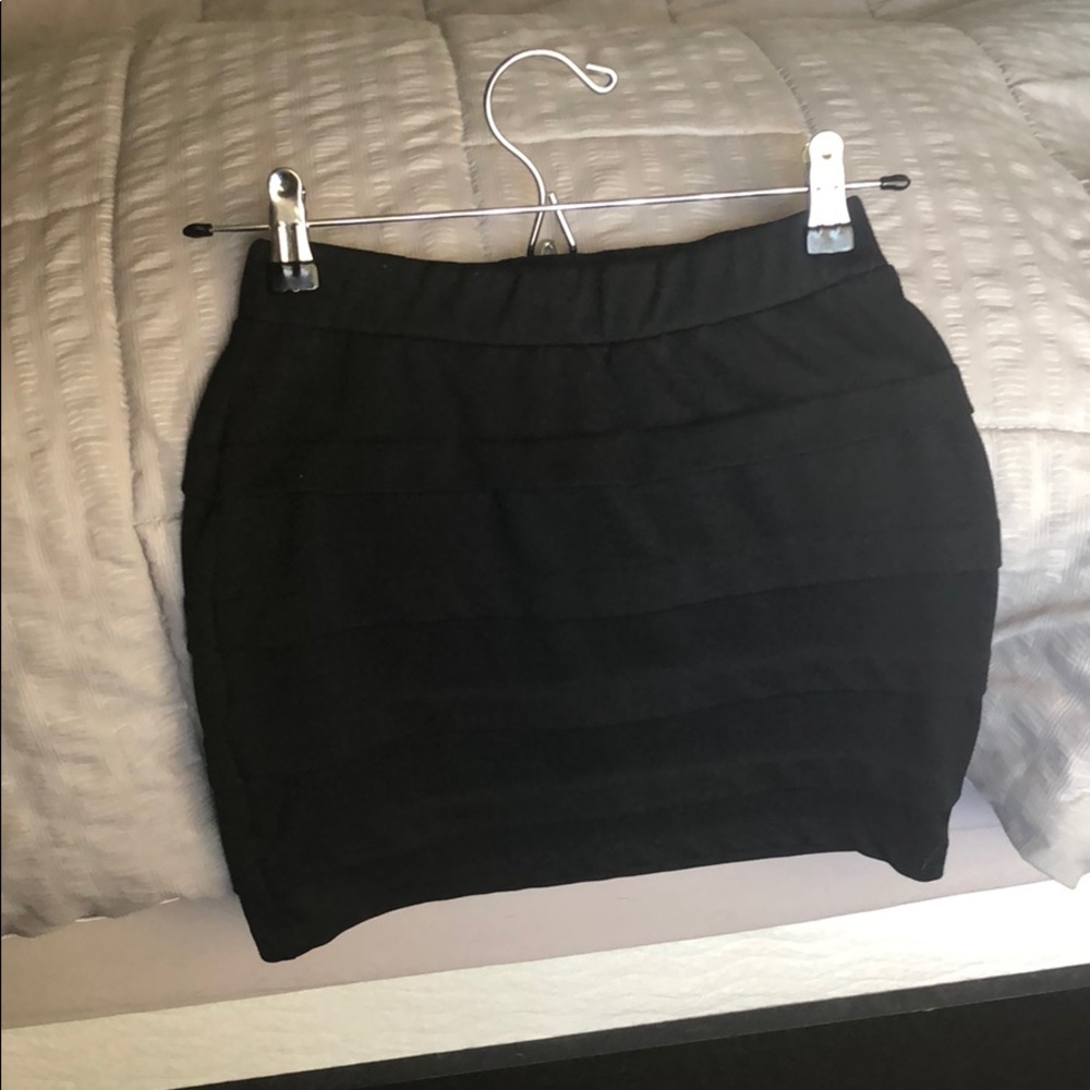 Black mini skirt